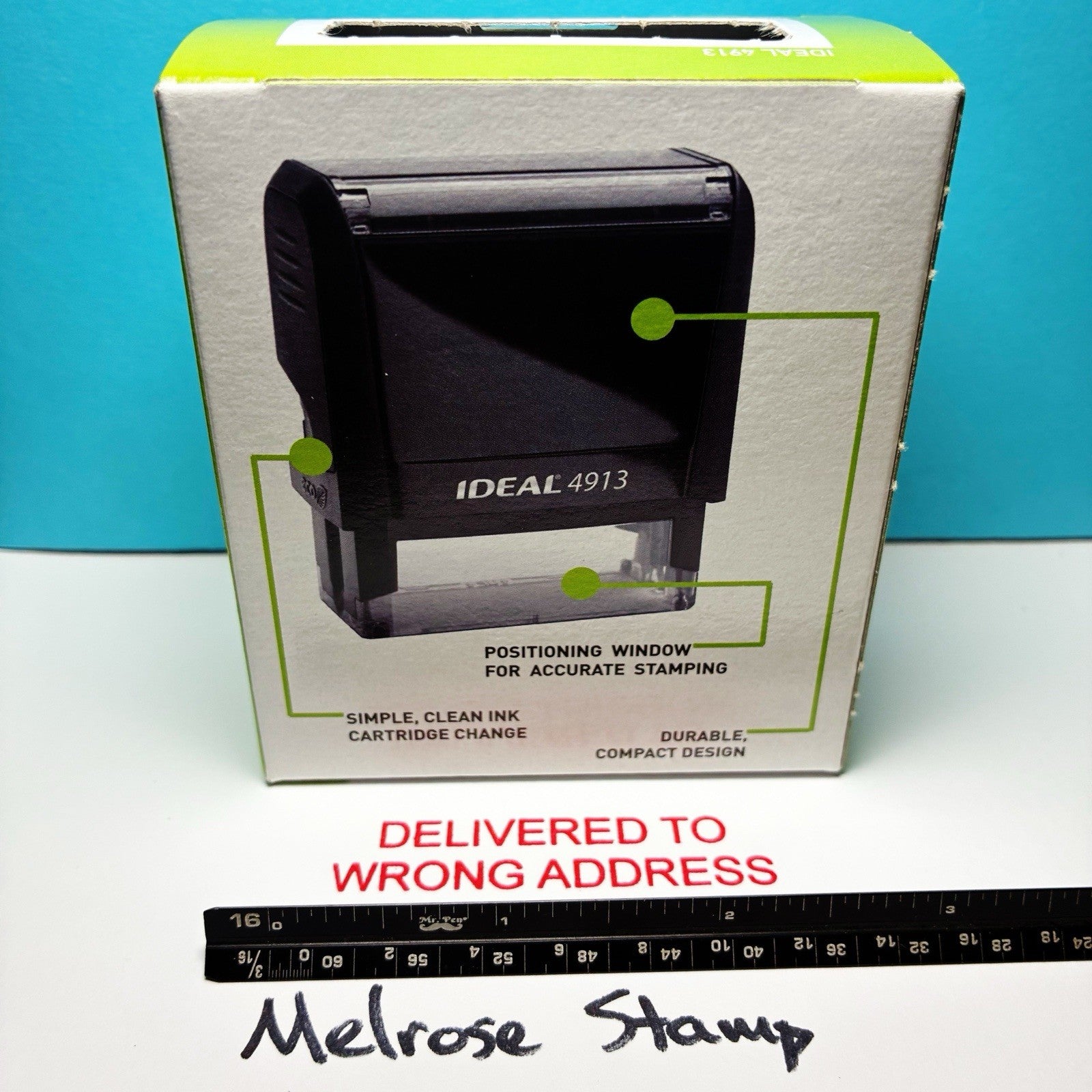 'Delivered to Wrong Address' rubber stamp