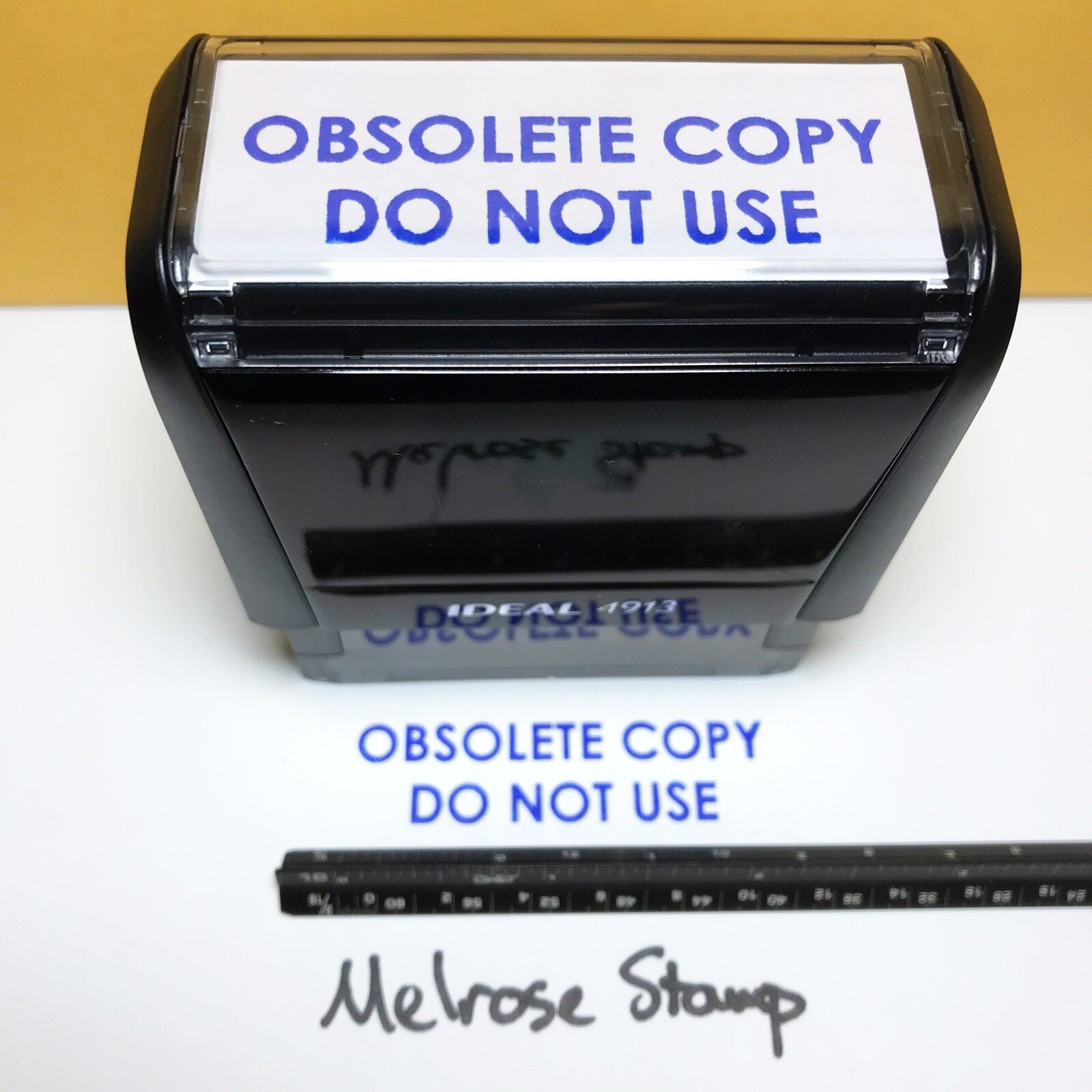 Stamp with 'Obsolete Copy Do Not Use' text on a white background