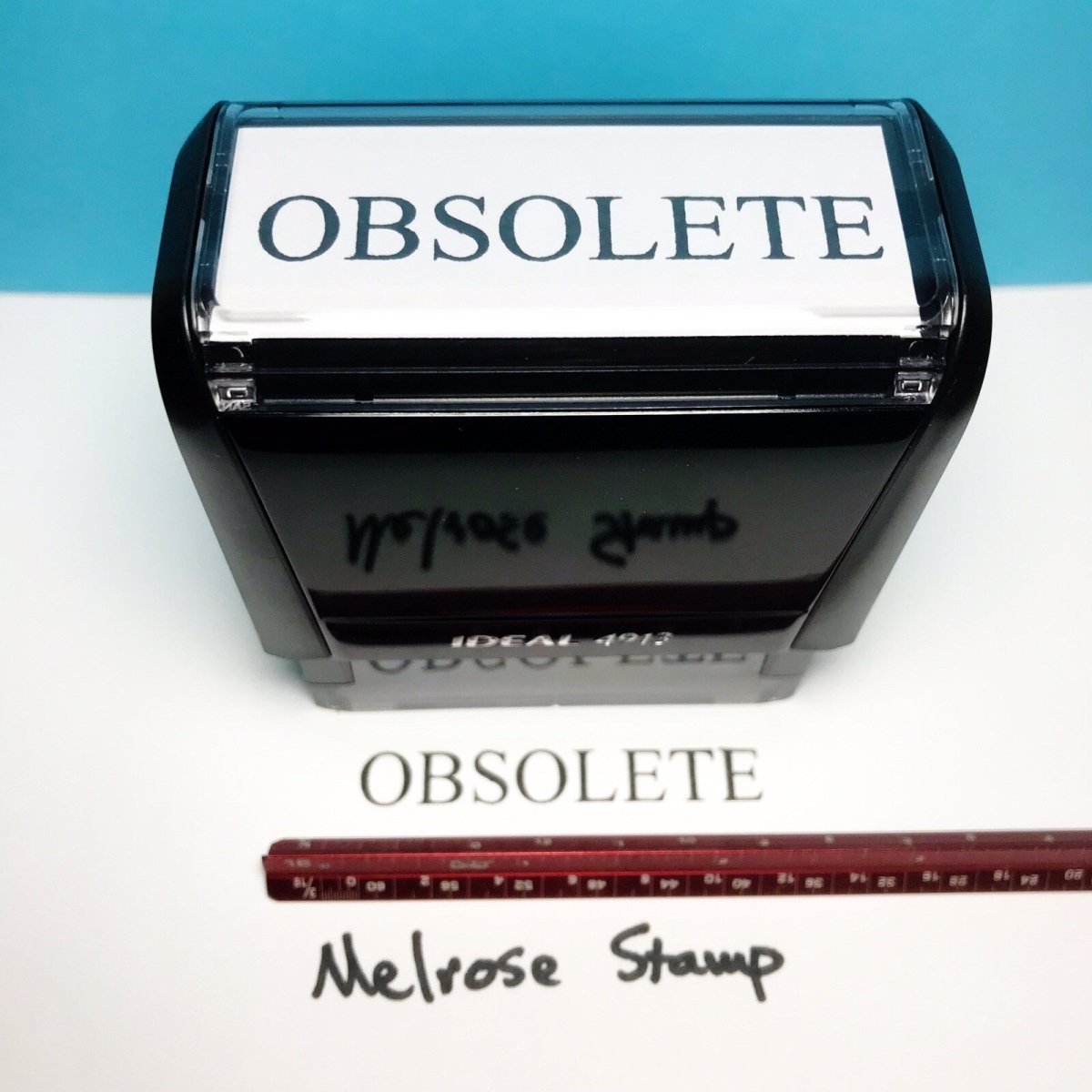 Obsolete Rubber Stamp Self Inking Ideal 4913 - Melrose Stamp Co