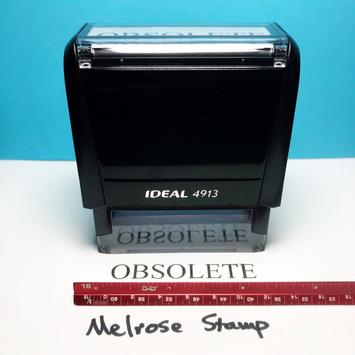 Obsolete Rubber Stamp Self Inking Ideal 4913 - Melrose Stamp Co