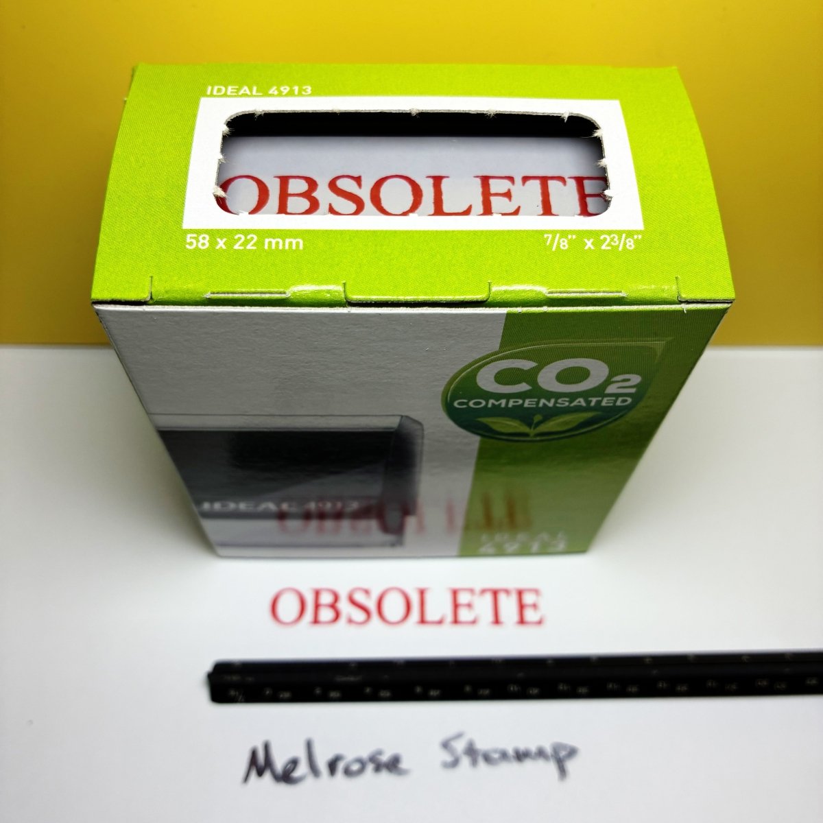 Obsolete Rubber Stamp Self Inking Ideal 4913 - Melrose Stamp Co