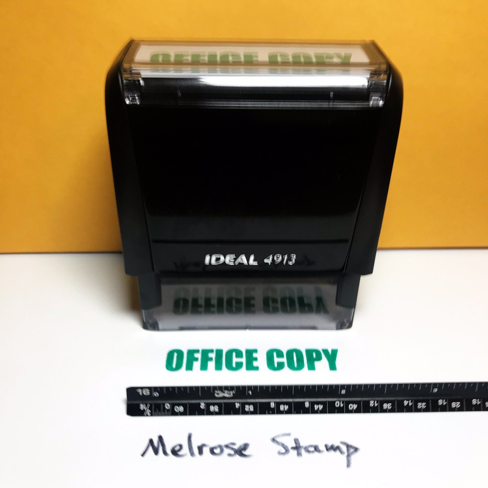 Office copy stamp from the front
