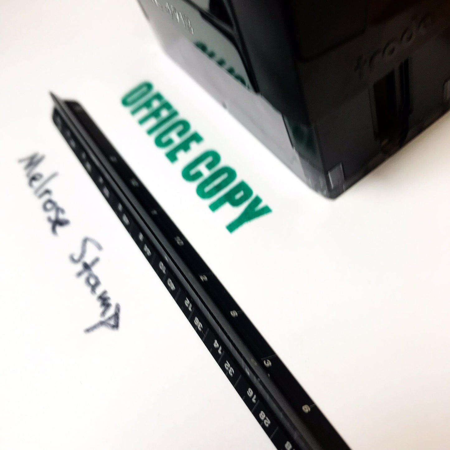 Office Copy stamp impression close up