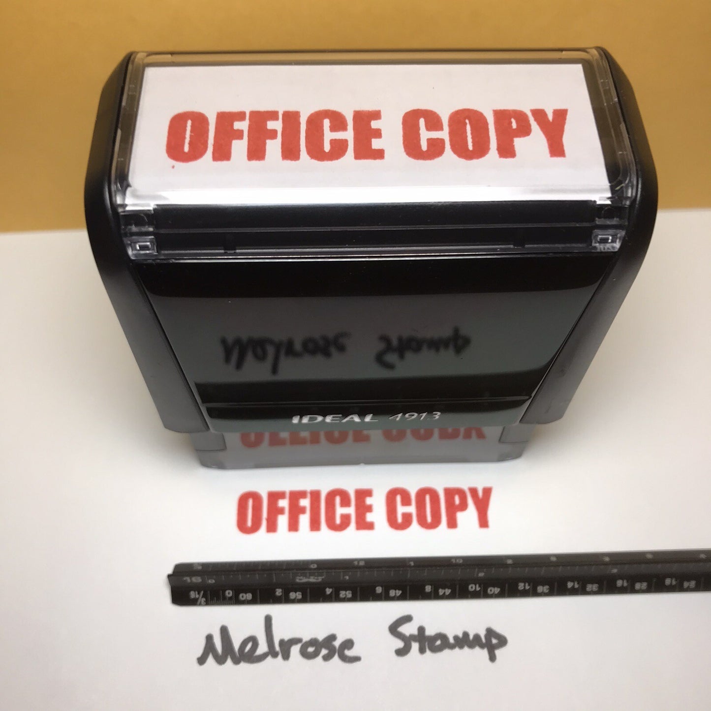 Office Copy stamp in red ink from the top
