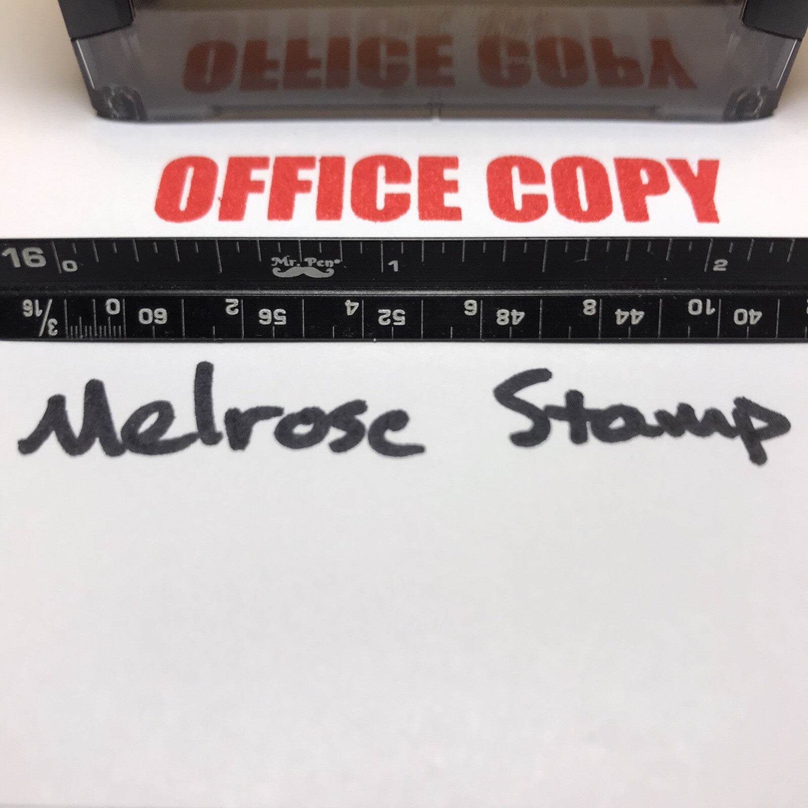 Office Copy stamp impression with Melrose Stamp branding