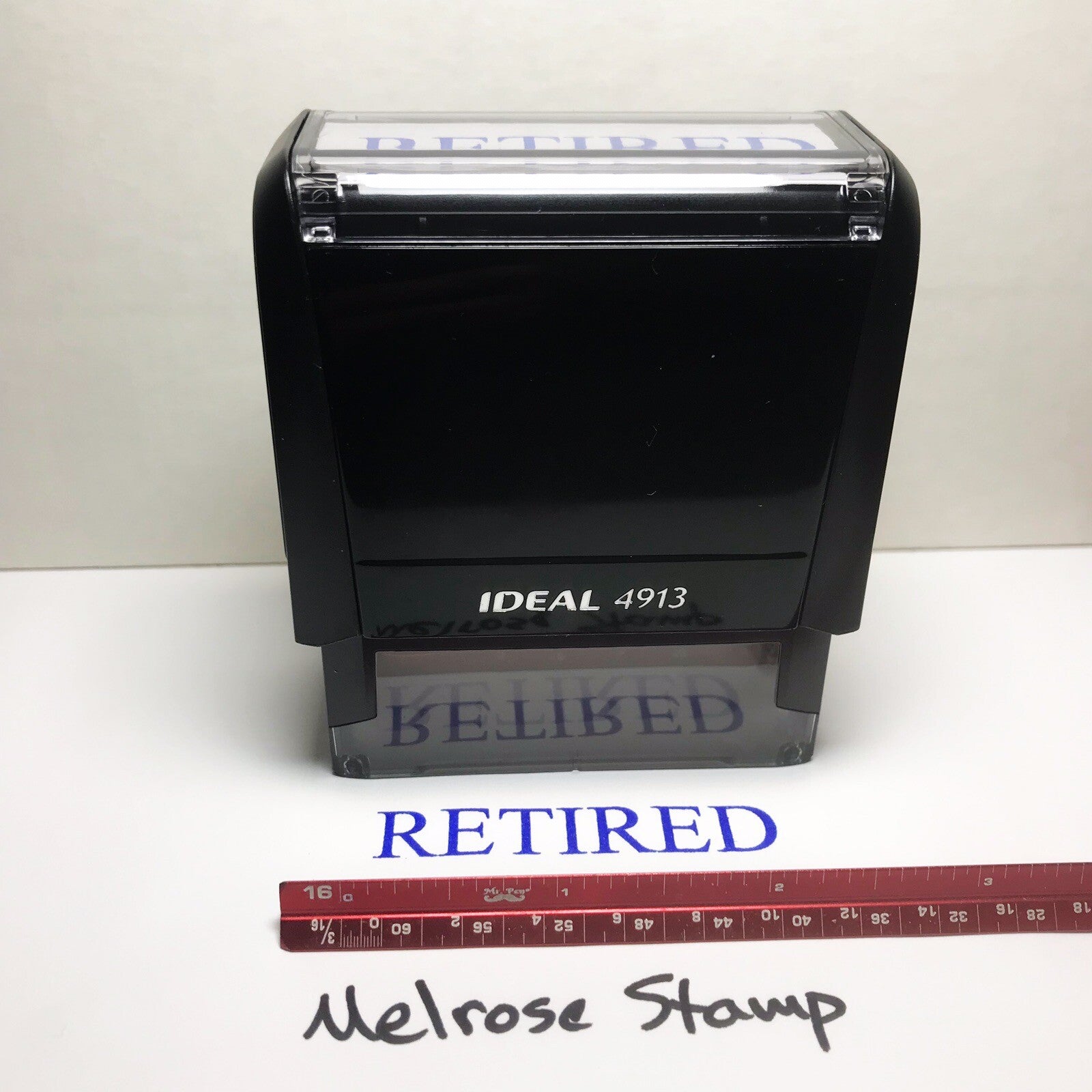 Front of retired stamp on white paper