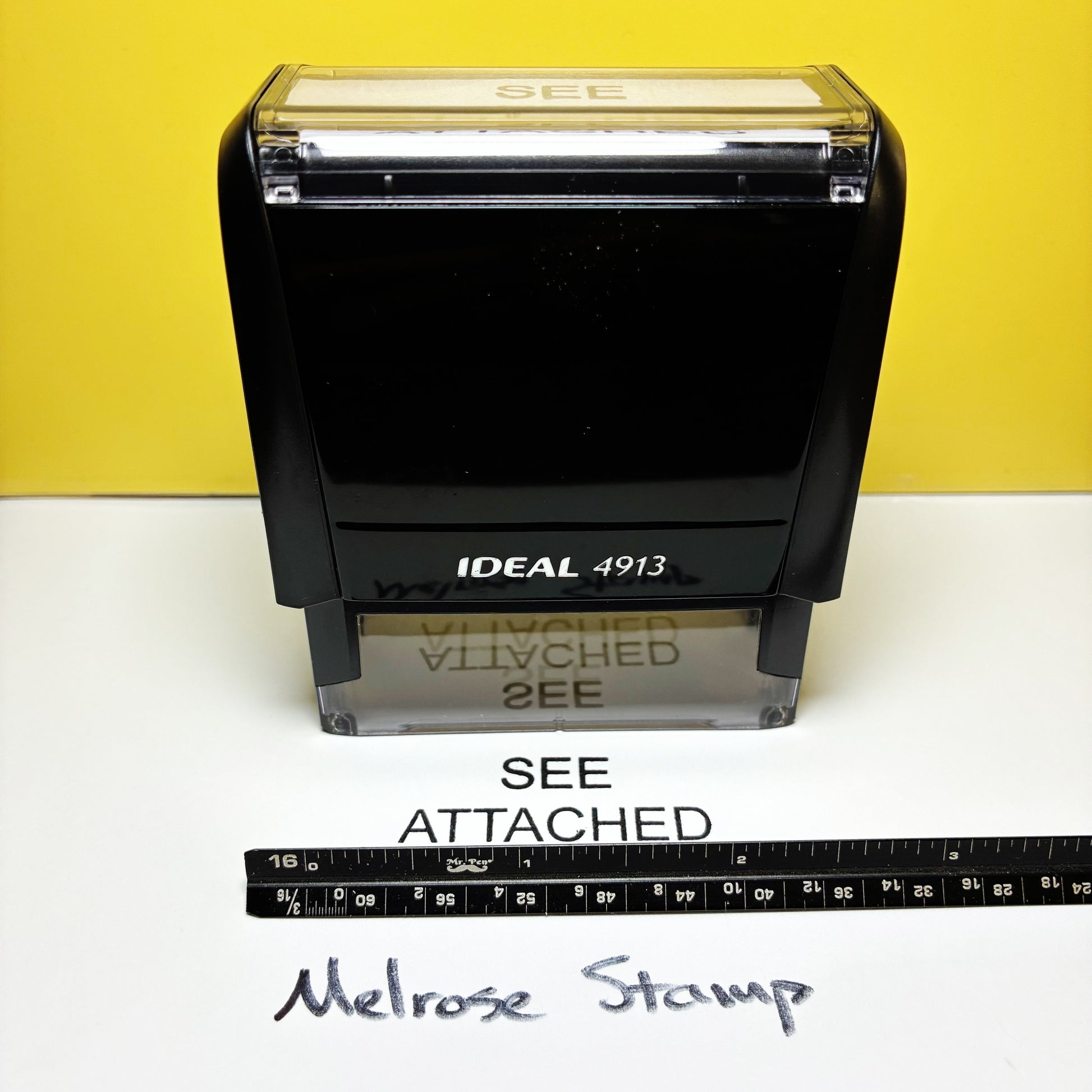 See Attached stamp from the front