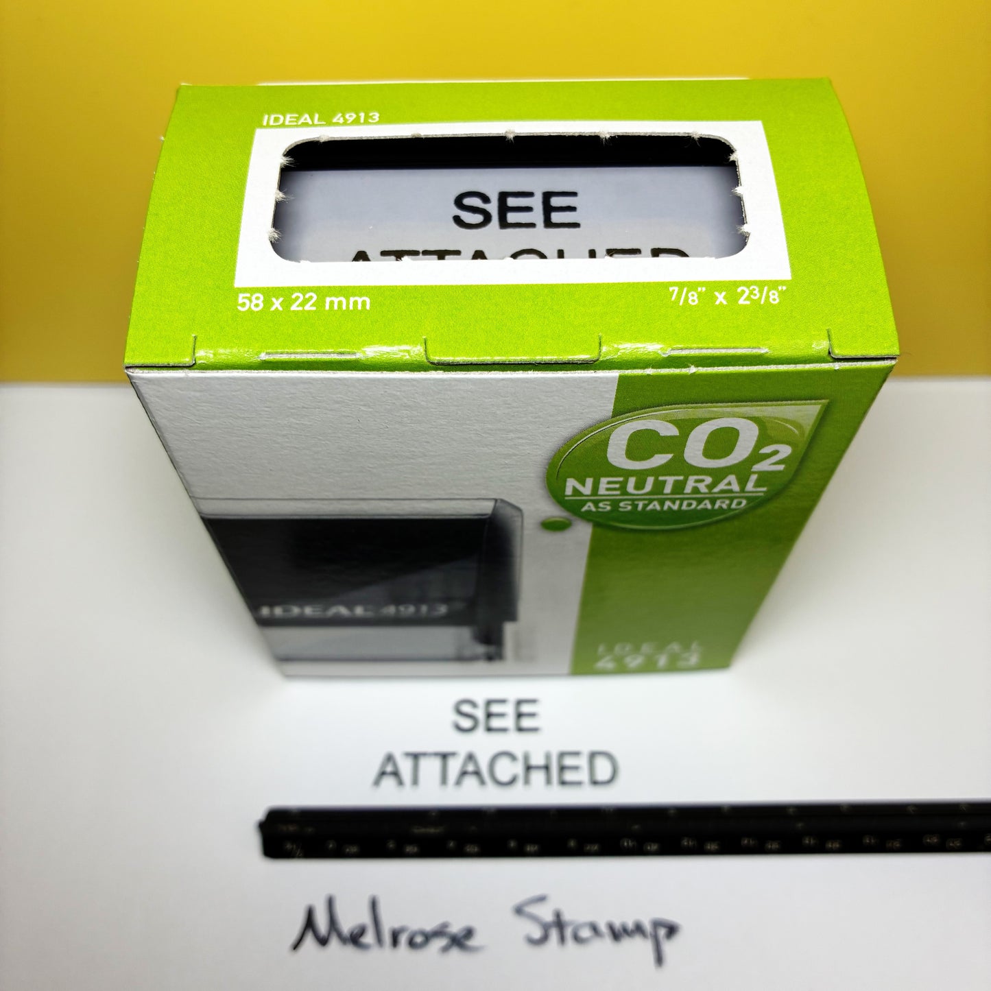 See Atached stamp in the box